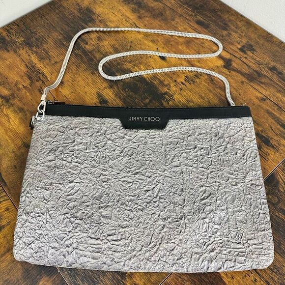 Jimmy Choo Derek Clutch Bag Crossbody Converted - Picture 1 of 11